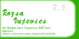 rozsa vujevics business card